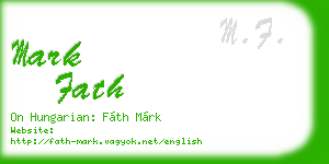 mark fath business card
